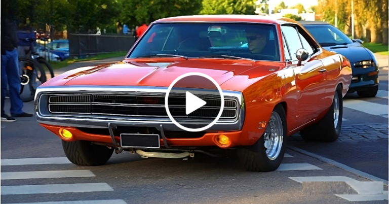 Insane Classic Muscle Cars Arriving To A Car Meet